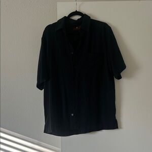 Men's 100% Silk Black Shirt